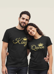 King & Queen Matching Couple T-Shirts