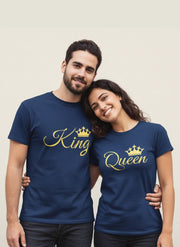 King & Queen Matching Couple T-Shirts