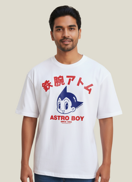 Astro Boy Face Classic Manga Superhero Cotton Oversized T-Shirt