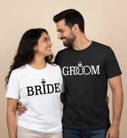 Bride & Groom Honeymoon Celebrations Matching Couple T-Shirts
