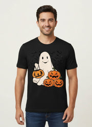 Halloween Ghost & Pumpkin Harvest T-Shirt