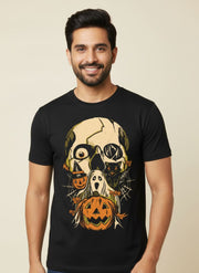 Halloween Skull Ghost Pumpkin T-Shirt