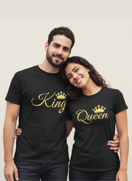 King & Queen Matching Couple T-Shirts