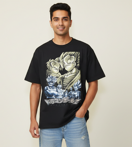 Dragon Ball Z Super Saiyan Anime Graphic Oversized T-Shirt